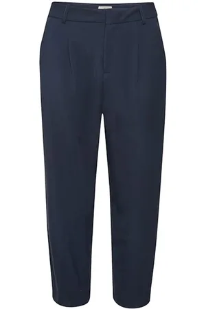 Kaffe Dames, Broeken, Blauw, Maat: M Viscose