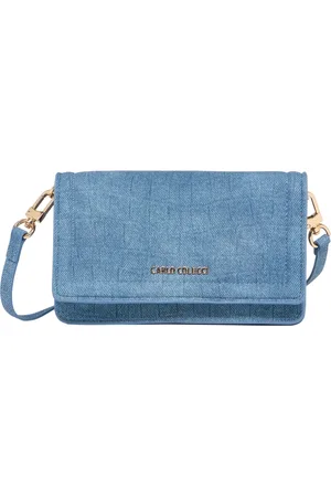 Carlo Colucci Dames, Tassen, Blauw, Maat: ONE Size