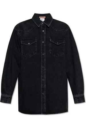 Acne Studios Heren, Overhemden, Zwart, Maat: L Denim