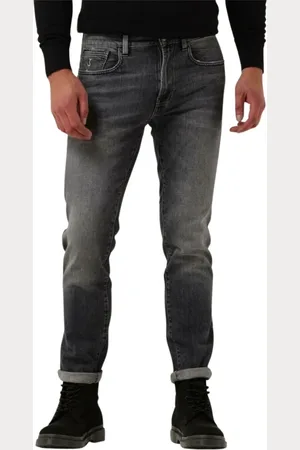 Butcher of Blue Heren, Jeans, Grijs, Maat: W33 L34 Katoen