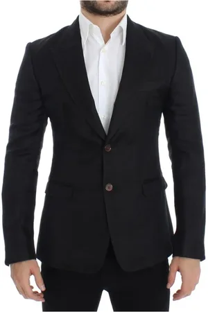 Dolce & Gabbana Heren, Jassen, Zwart, Maat: M Linnen