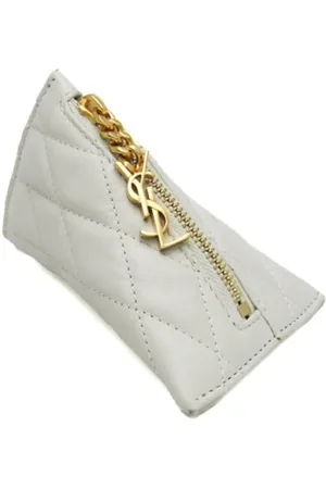 Saint Laurent Dames, Pre-owned, Wit, Maat: ONE Size Leer