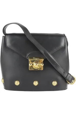 Salvatore Ferragamo Dames, Pre-owned, Zwart, Maat: ONE Size
