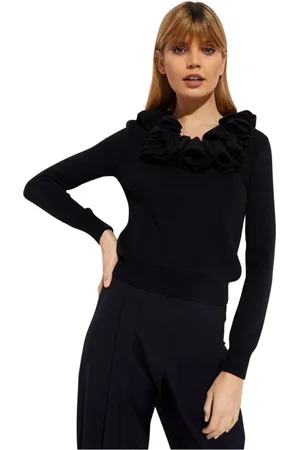 Alexander McQueen Dames, Truien, Zwart, Maat: S Katoen