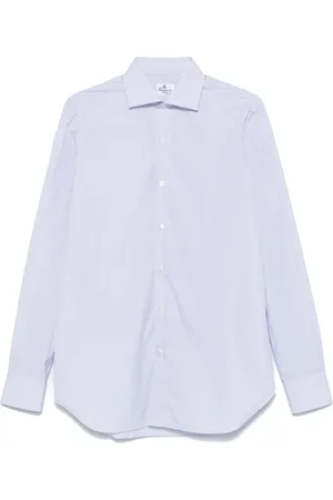 Finamore Heren, Overhemden, Blauw, Maat: M Katoen