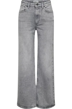 ONLY Dames, Jeans, Grijs, Maat: W25 L30 Katoen