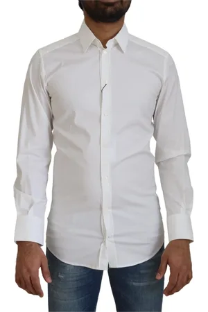 Dolce & Gabbana Heren, Overhemden, Wit, Maat: S Katoen