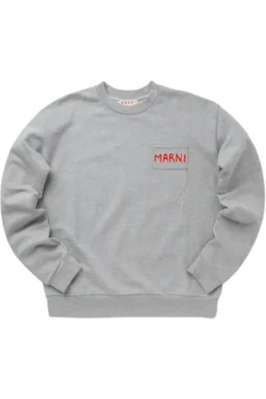 Marni Heren, Sweatshirts & Hoodies, Grijs, Maat: XL Jersey