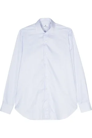 Finamore Heren, Overhemden, Blauw, Maat: L Katoen