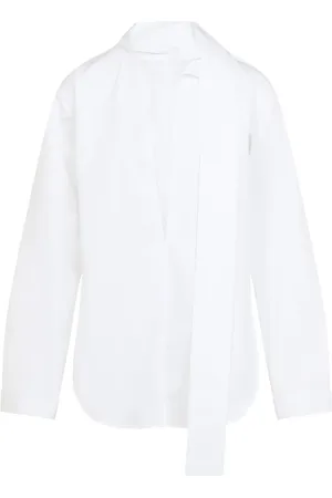 Alaïa Dames, Blouses & Shirts, Wit, Maat: S Katoen