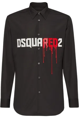 Dsquared2 Heren, Overhemden, Zwart, Maat: M Katoen