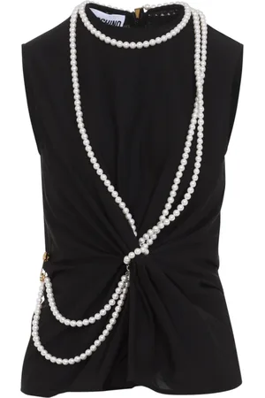 Moschino Dames, Tops, Zwart, Maat: XS Katoen