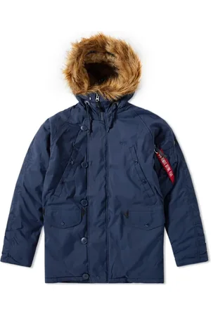 Alpha Industries Heren, Jassen, Blauw, Maat: XL Nylon
