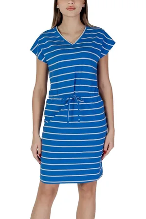 B YOUNG Dames, Jurken, Blauw, Maat: L Katoen