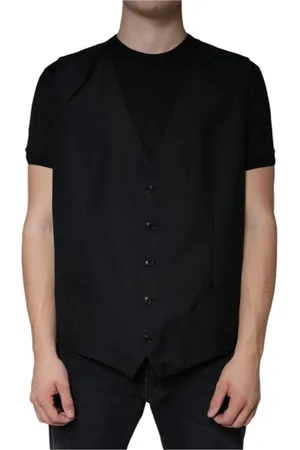 Dolce & Gabbana Heren, Jassen, Zwart, Maat: 5XL Wol