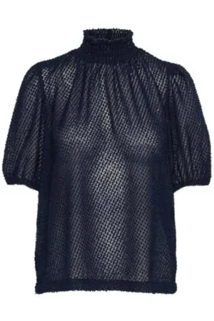 Saint Tropez Dames, Blouses & Shirts, Blauw, Maat: S