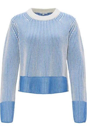 Opus Dames, Truien, Blauw, Maat: XS Katoen