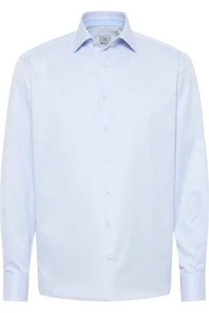 ETERNA Heren, Overhemden, Blauw, Maat: 6XL Katoen