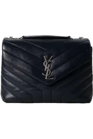 Saint Laurent Dames, Pre-owned, Blauw, Maat: ONE Size Leer