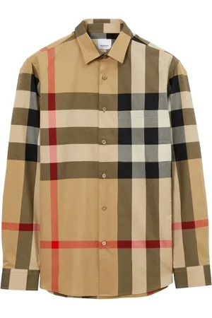 Burberry Heren, Overhemden, Bruin, Maat: XL Katoen