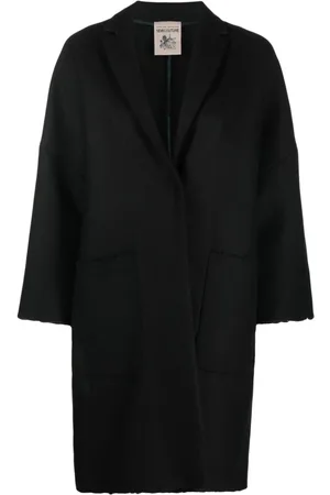 SEMICOUTURE Dames, Mantels, Zwart, Maat: L Wol