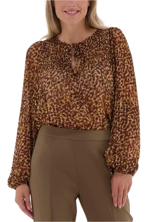 Second Female Dames, Blouses & Shirts, Bruin, Maat: XS