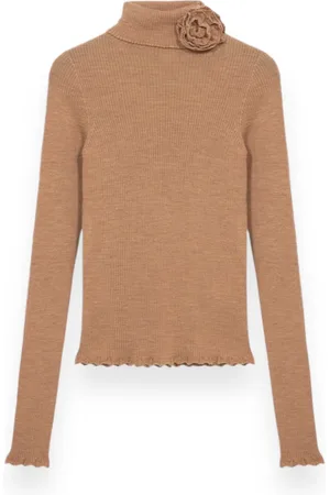 BLUMARINE Dames, Truien, Bruin, Maat: S Wol