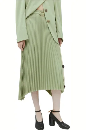 REJINA PYO Dames, Rokken, Groen, Maat: S Zijde