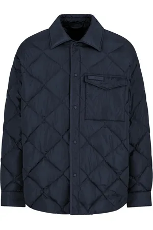 Armani Exchange Heren, Jassen, Blauw, Maat: M Polyamide