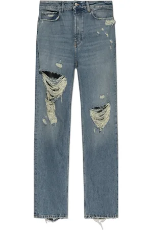 Balenciaga Dames, Jeans, Blauw, Maat: XS Katoen