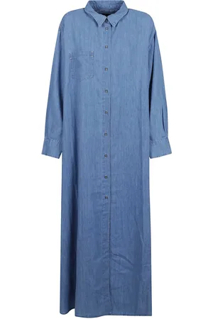 7 for all Mankind Dames, Jurken, Blauw, Maat: XS Denim