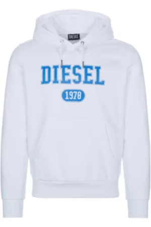 Diesel Heren, Sweatshirts & Hoodies, Wit, Maat: L Katoen