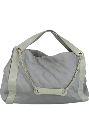 CHANEL Dames, Pre-owned, Grijs, Maat: ONE Size Leer
