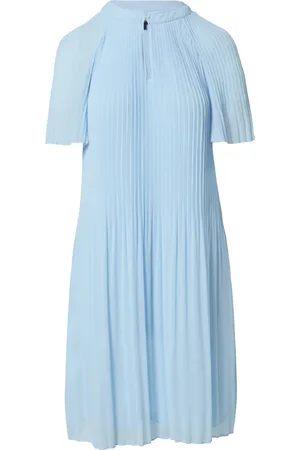 Comma, Dames, Jurken, Blauw, Maat: S Chiffon