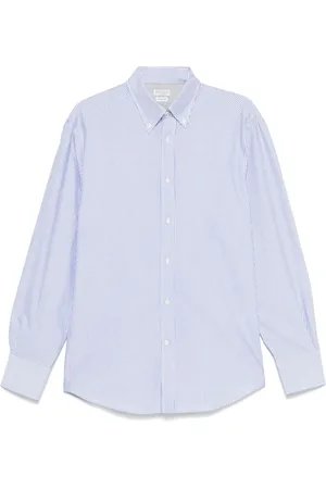 Brunello Cucinelli Heren, Overhemden, Blauw, Maat: L