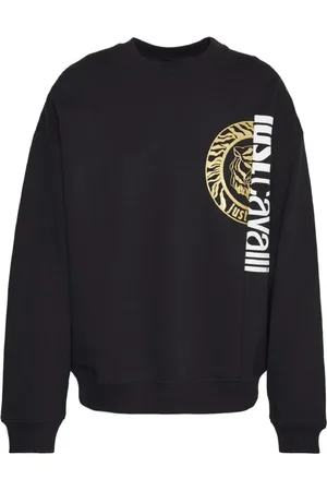 Roberto Cavalli Heren, Sweatshirts & Hoodies, Zwart, Maat: S Katoen
