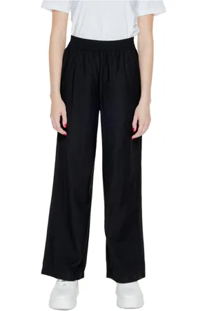 JACQUELINE DE YONG Dames, Broeken, Zwart, Maat: M Viscose