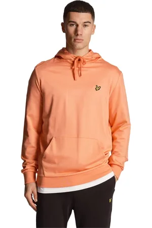 Lyle & Scott Heren, Sweatshirts & Hoodies, Oranje, Maat: L Fleece