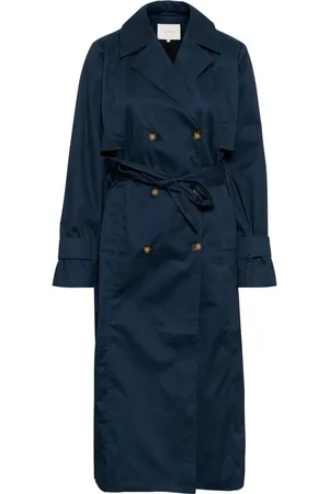 Kaffe Dames, Mantels, Blauw, Maat: XL