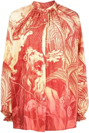 F.R.S For Restless Sleepers Dames, Blouses & Shirts, Rood, Maat: S Zijde