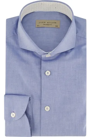 john miller Heren, Overhemden, Blauw, Maat: 5XL Katoen