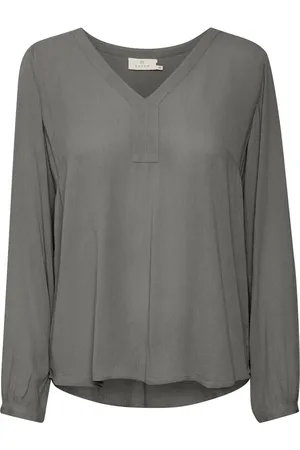 Kaffe Dames, Blouses & Shirts, Grijs, Maat: XL Viscose