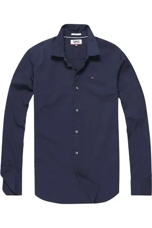 Tommy Hilfiger Heren, Overhemden, Blauw, Maat: L Katoen