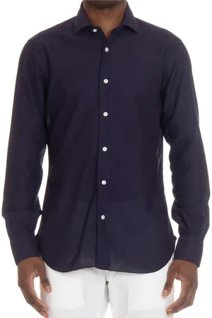 BARBA Heren, Overhemden, Blauw, Maat: XL Katoen