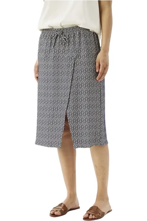 In Front Dames, Rokken, Blauw, Maat: XL Viscose