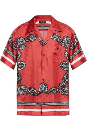 Dolce & Gabbana Heren, Overhemden, Rood, Maat: L Zijde