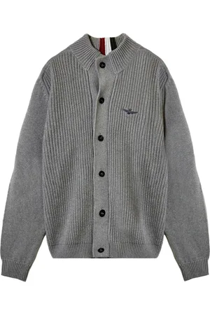 Aeronautica Militare Heren, Truien, Grijs, Maat: XL Katoen