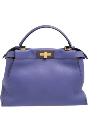 Fendi Dames, Pre-owned, Paars, Maat: ONE Size Leer
