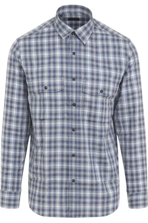 BRIONI Heren, Overhemden, Blauw, Maat: M Katoen