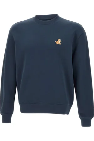 Maison Kitsuné Heren, Sweatshirts & Hoodies, Blauw, Maat: L Katoen